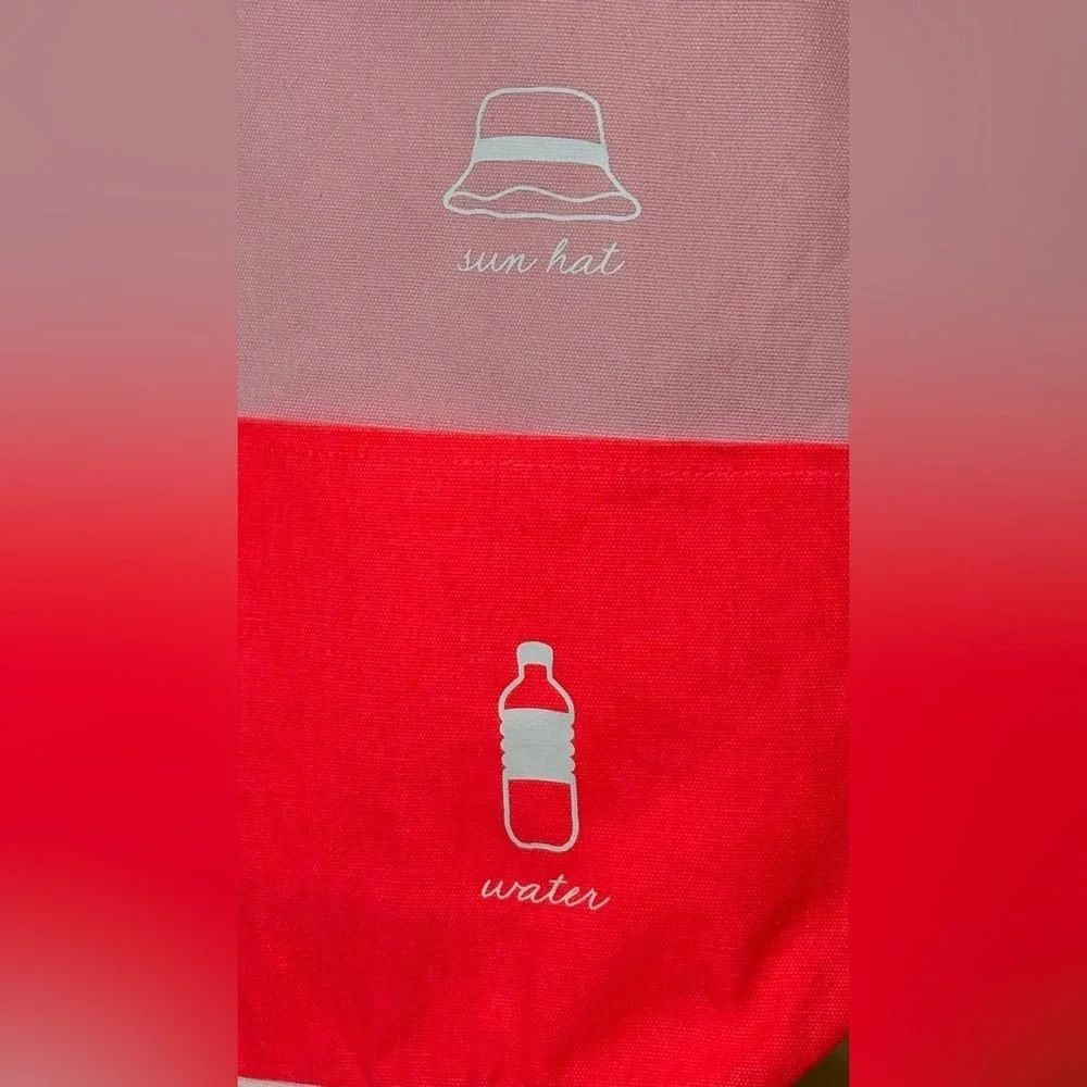 Victoria's Secret Pink and Red BeachTote Bag